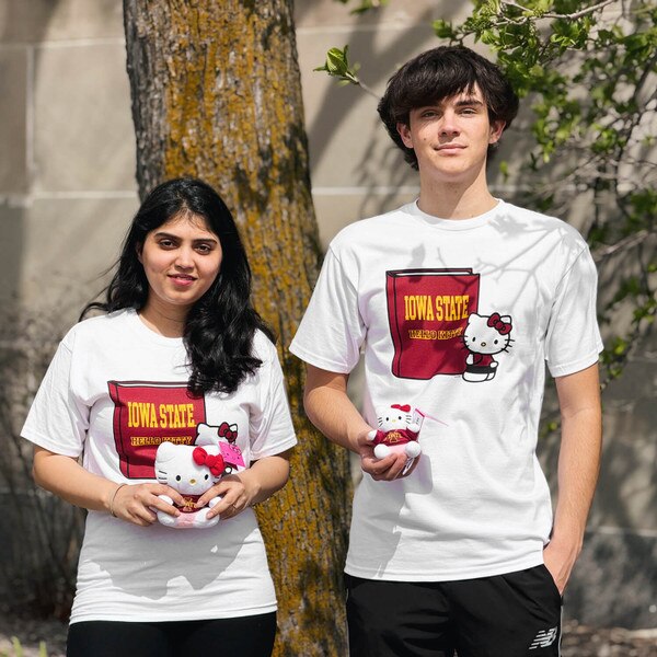 Blue 84 X Hello Kitty Iowa State White Lucerne Short Sleeve T-Shirt